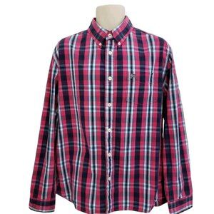 🪻BOGO🪻 Aeropostale Mens Button Down Long Sleeve Shirt Plaid Sz XL‎